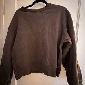Uniqlo Women's Dark Brown Crew Neck Sweater